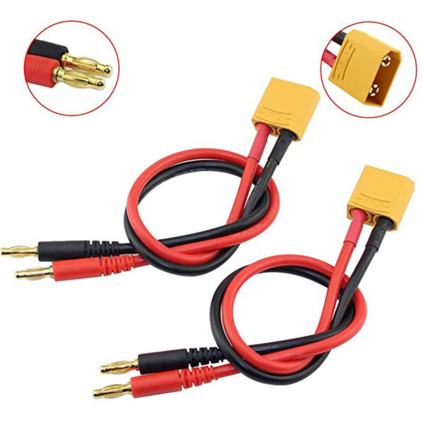 30cm XT90 to 4.0mm Banana Plug Charger Cable