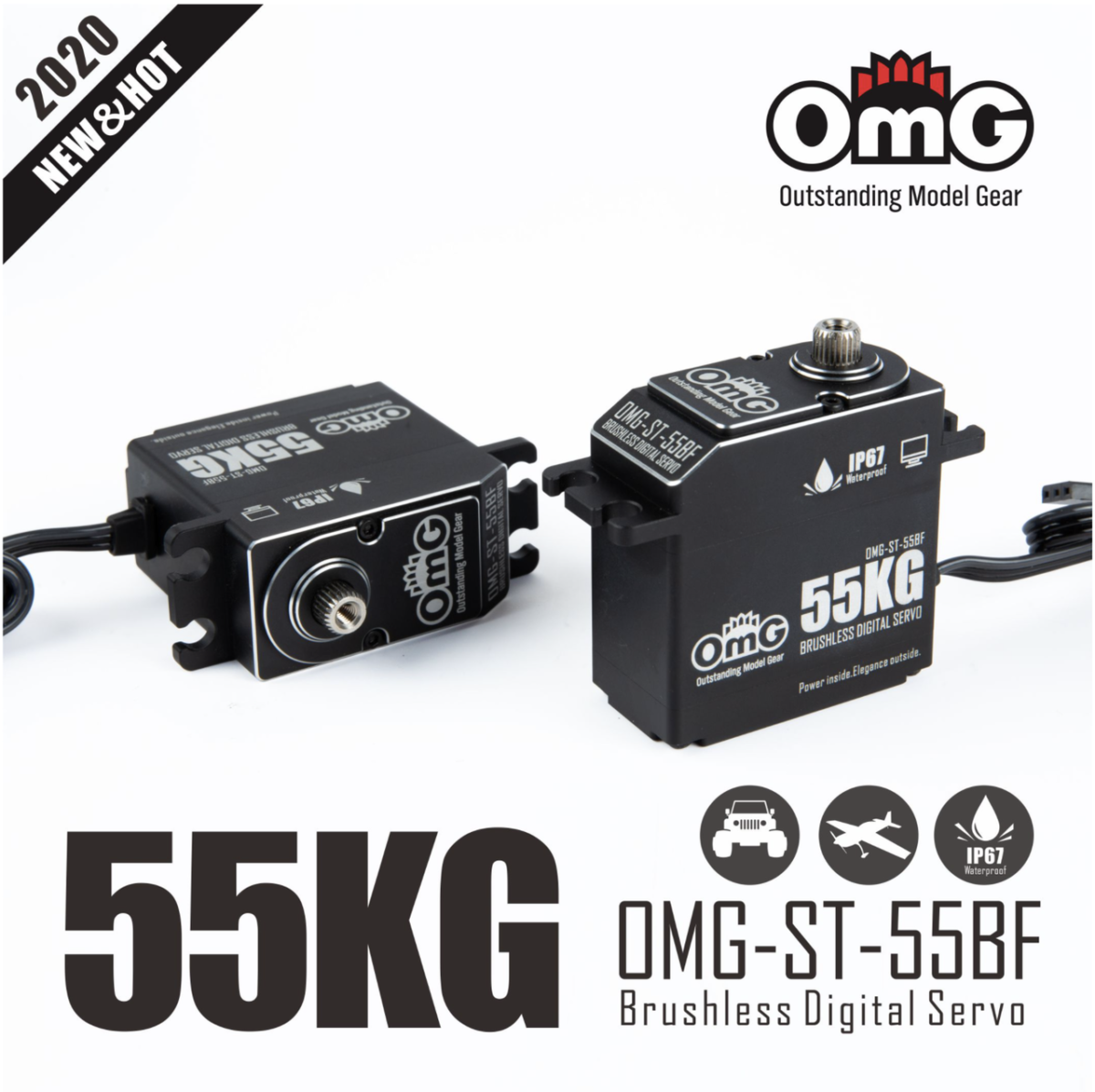 OMG-ST-55BF: 55kg Brushless Waterproof Servo