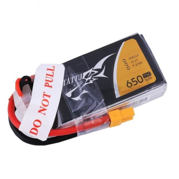 Tattu 11.1V 3S 650mAh 75C LiPo Micro Battery