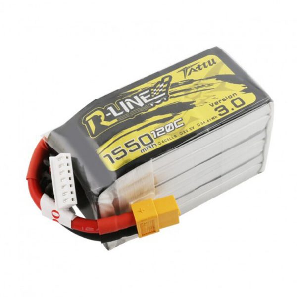 Tattu R-Line V3 22.2V 1550mAh 120C 6S Lipo Battery