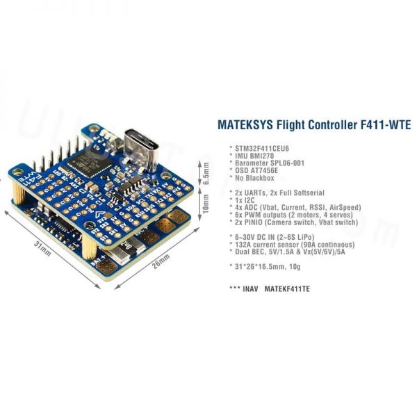 Matek F411-WTE: Racing FPV Flight Control