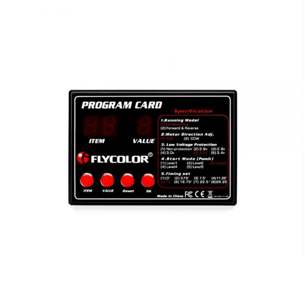 Flycolor Program Card: RC Boat ESC Spare Parts